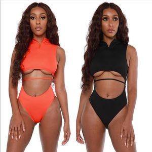 Neon Orange Monokini